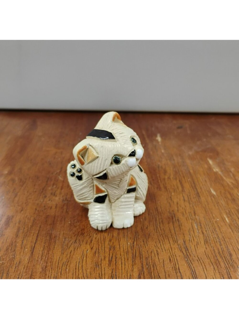 Artesania Rinconada Hand Made Calico Cat Figurine Uruguay Ceramic Kitten - Picture 7 of 9